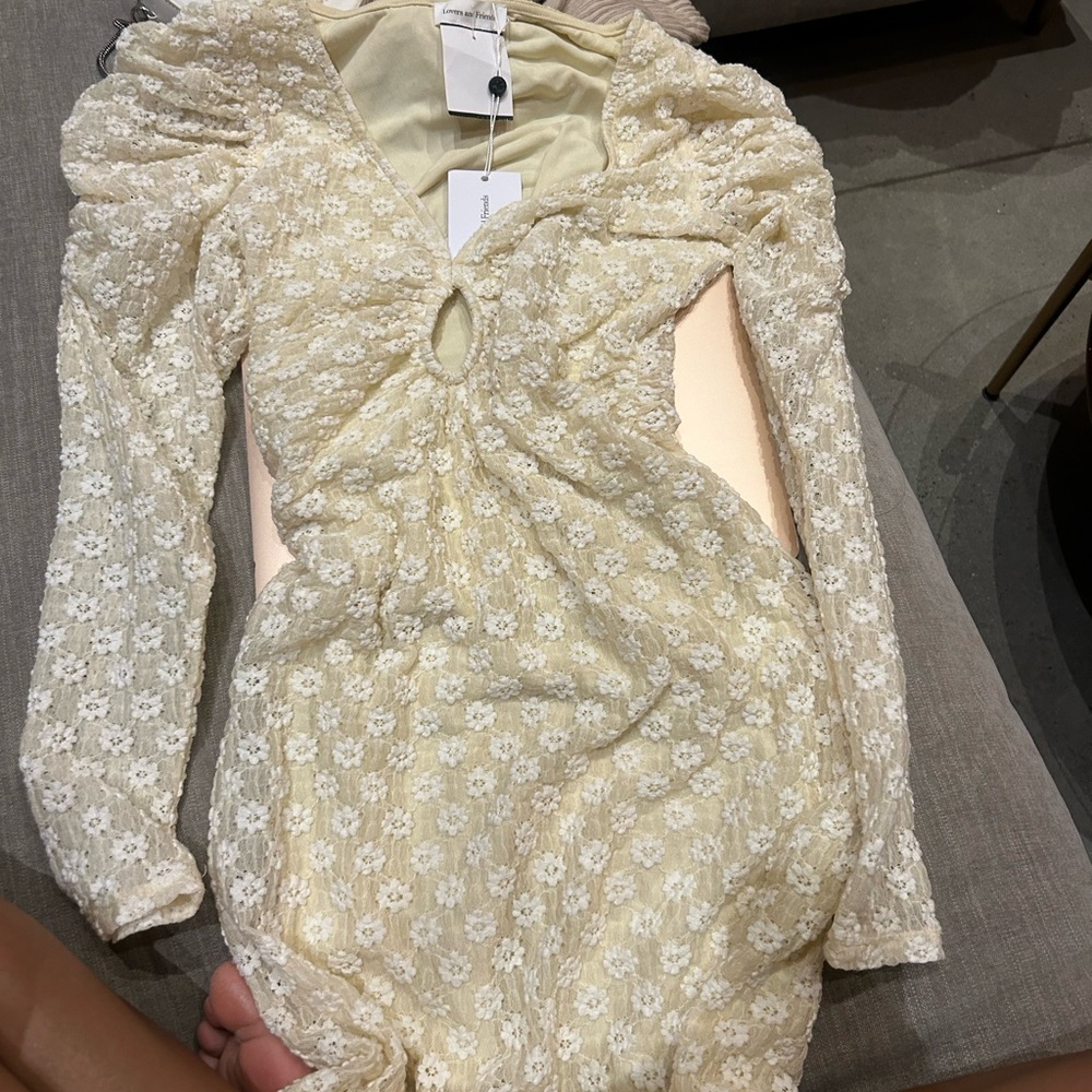 SOLD OUT | RARE FIND | Lovers + Friends Cream Midi Dress